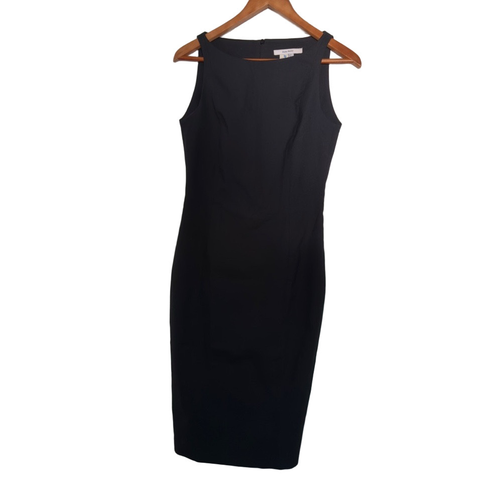 Zara basic Black Halter Sheath Bodycon Midi Dress size small
